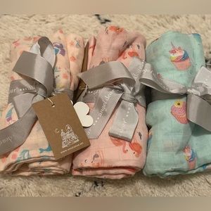 NEW! Angel Dear Swaddle Bundle - Mermaids, Flamingos & Cupcakes